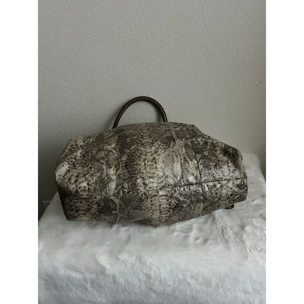 COACH Python Purse Bag Shoulder Snake Animal Handle Strap Leather - Picture 6 of 14